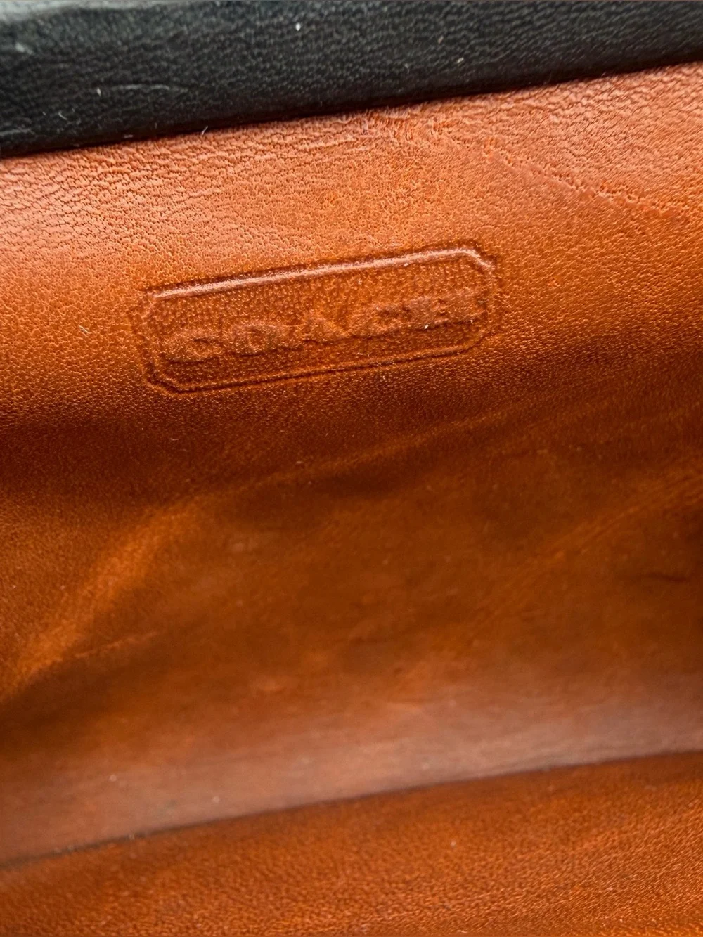 RARE Coach Double Purse #7180 Precreed Leather Double Kisslock Wallet VTG 80s